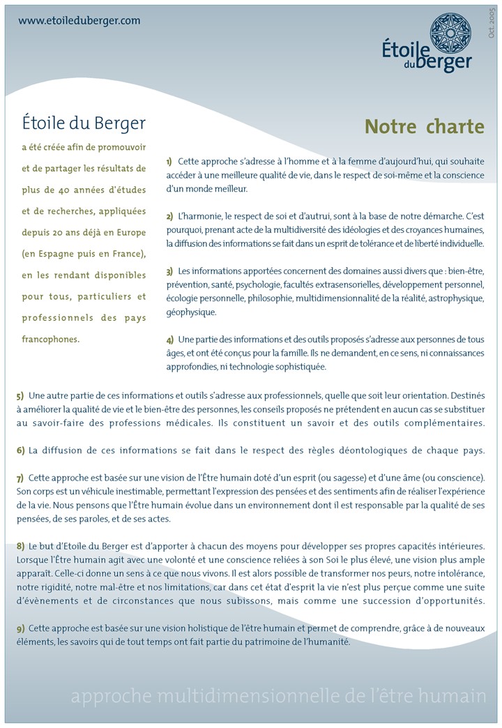 Notre Charte