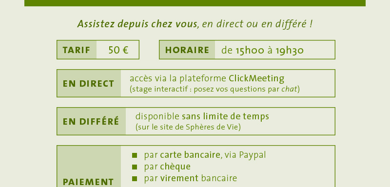 Assistez depuis chez vous, en direct ou en différé !